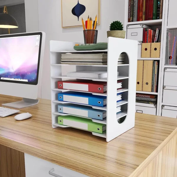 7-Tier Office Paper File Organizer